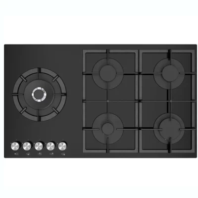 AVG x5 Burners Gas Hob / 88cm / Black