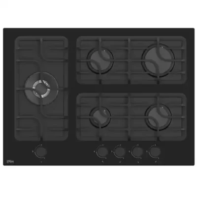 Xper x5 Burners Gas Hob 70cm / Black Glass