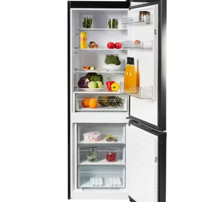 Hyundai Fridge Freezer 194cm / 347L / Non Frost / Black Glass
